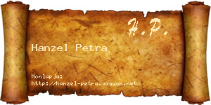 Hanzel Petra névjegykártya