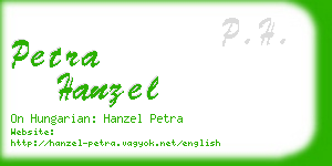 petra hanzel business card